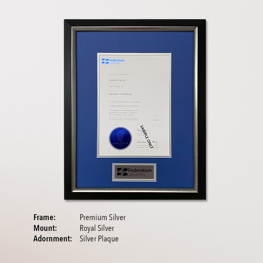 Single Certificate Frame (Fed Uni)