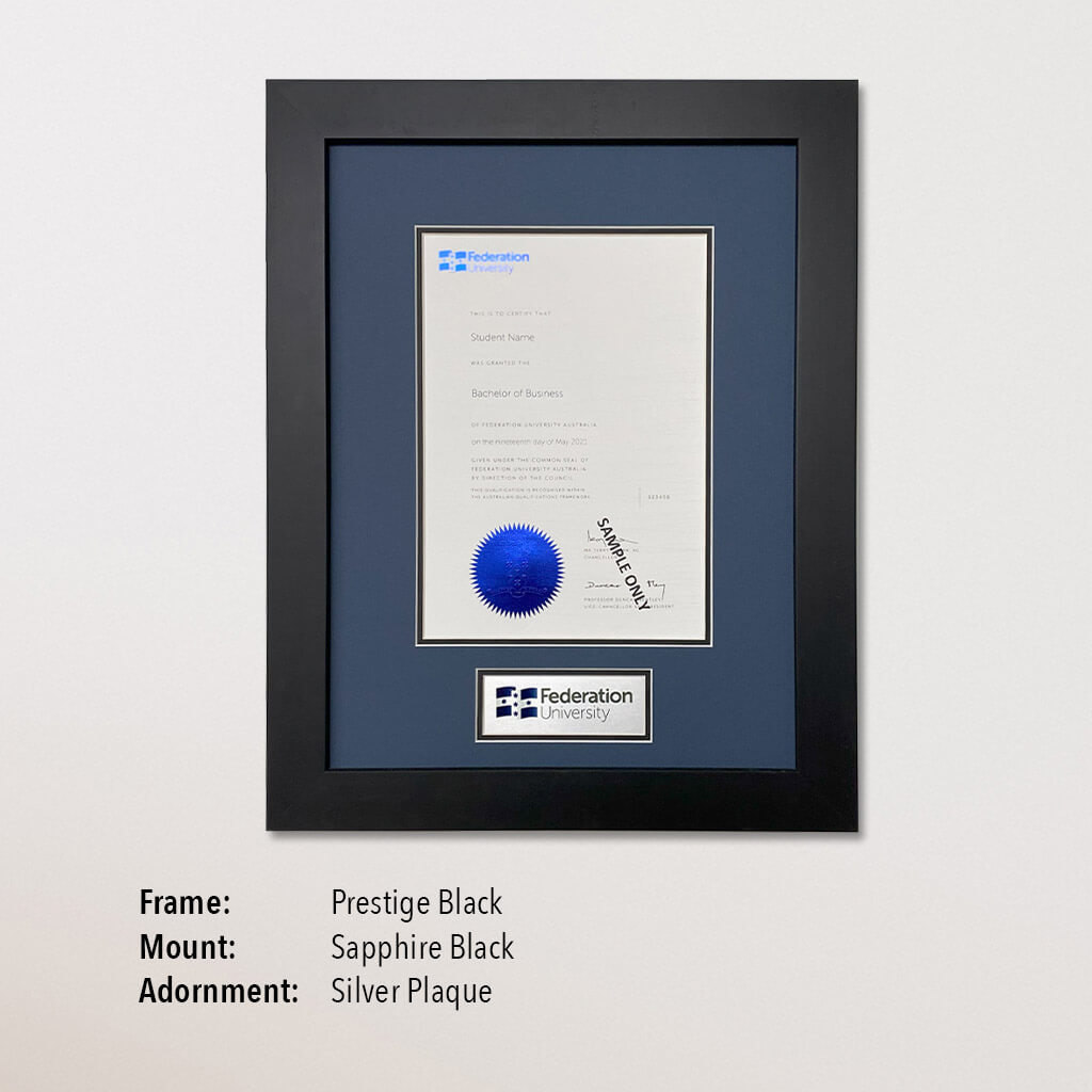Single Certificate Frame (Fed Uni)