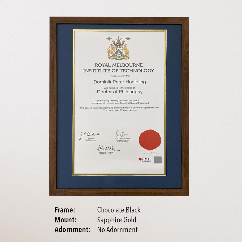 Single Certificate Frame (RMIT)