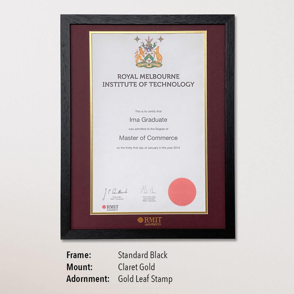 Single Certificate Frame