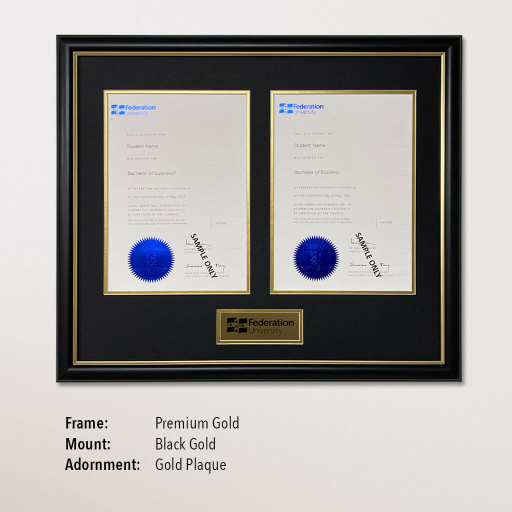 Double Certificate Frame (Fed Uni)