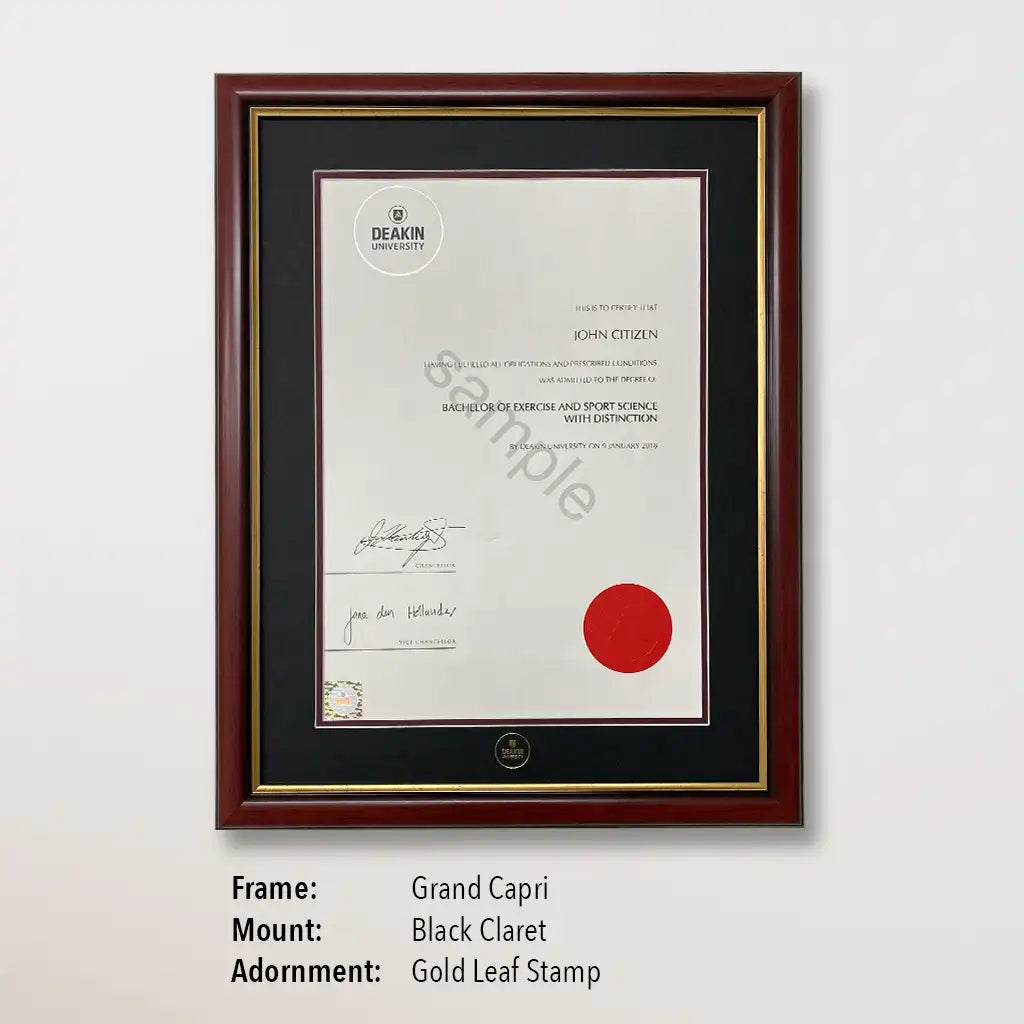 Single Certificate Frame
