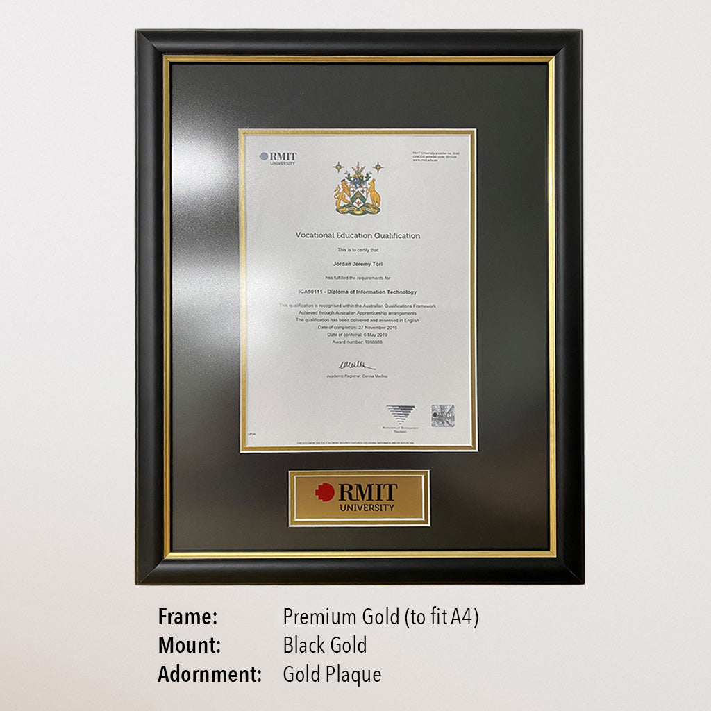 Single Certificate Frame