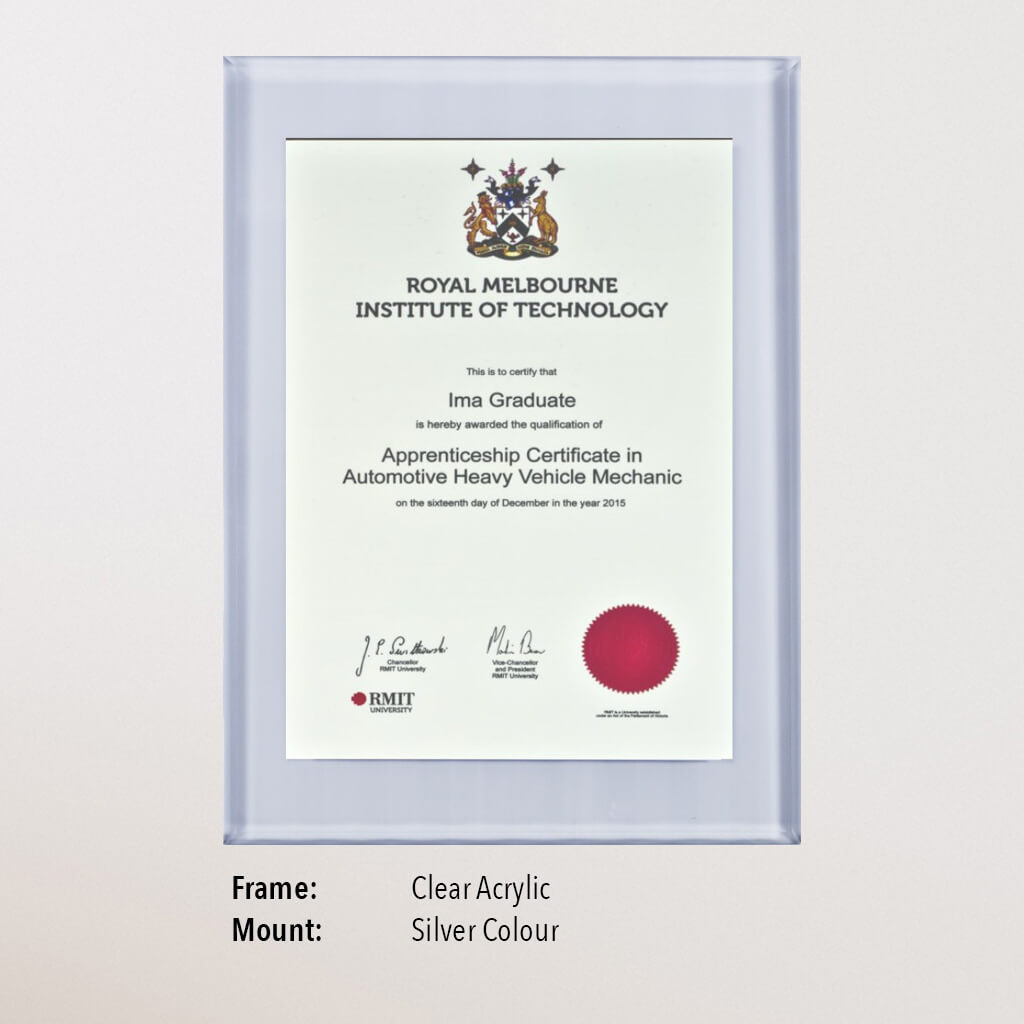 Certificate Plaque