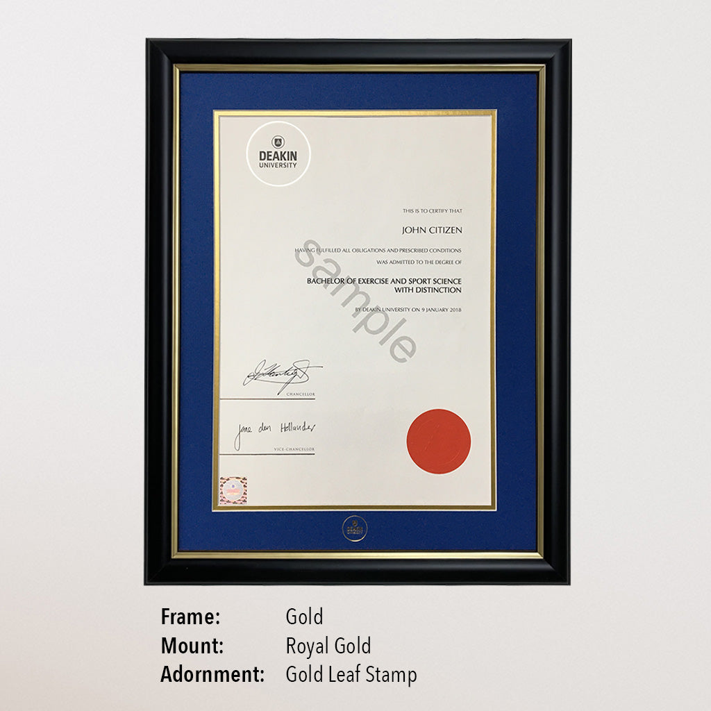 Single Certificate Frame (Deakin)