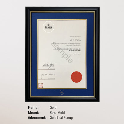Single Certificate Frame (Deakin)