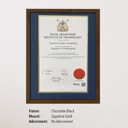 Single Certificate Frame (RMIT)