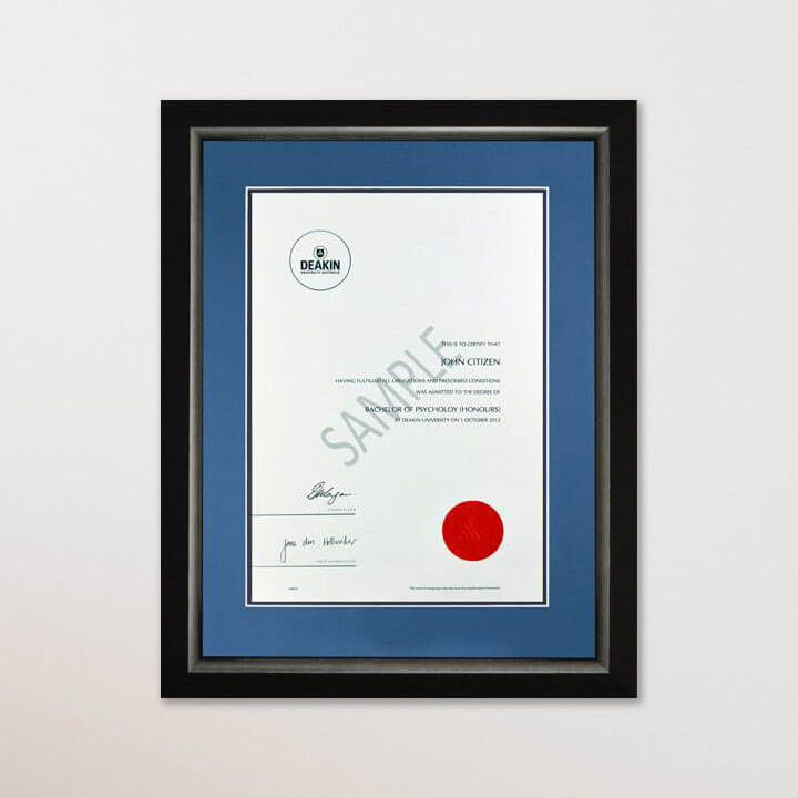 Single Certificate Frame