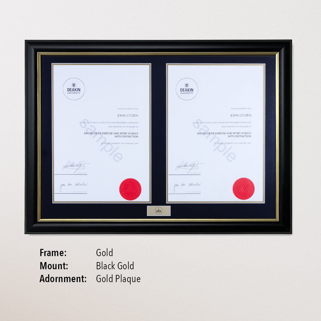 Double Certificate Frame