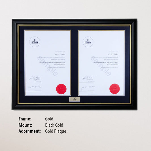 Double Certificate Frame (Deakin)